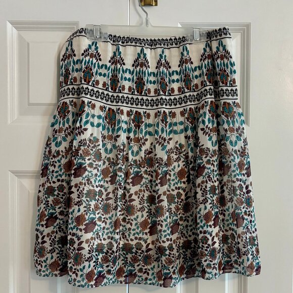 NWT Max Studio High Waist Floral A Line Skirt Women S - Picture 4 of 10